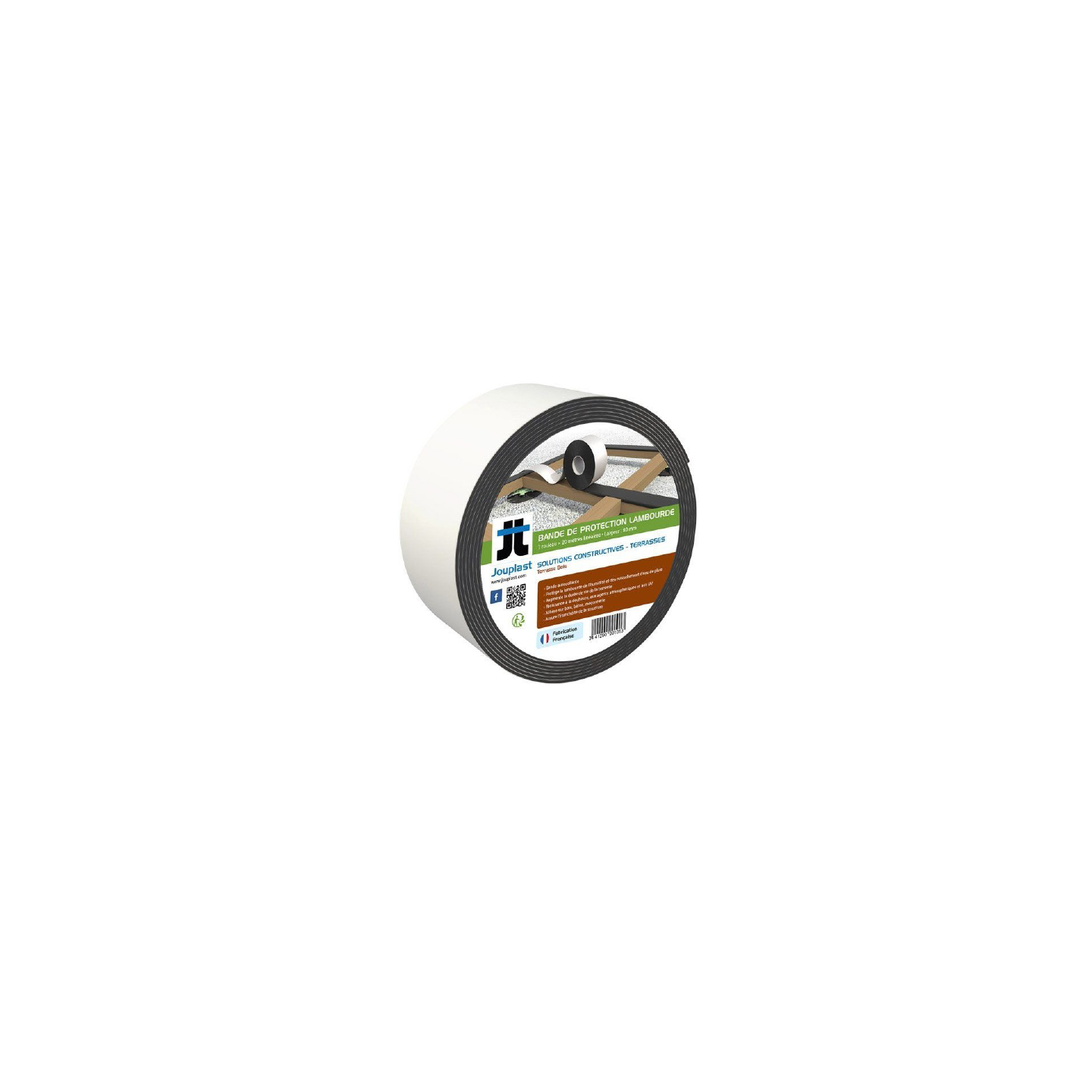 Rouleau Bande de Protection Lambourde pour Terrasse Jouplast 7.7 cm x 20 m